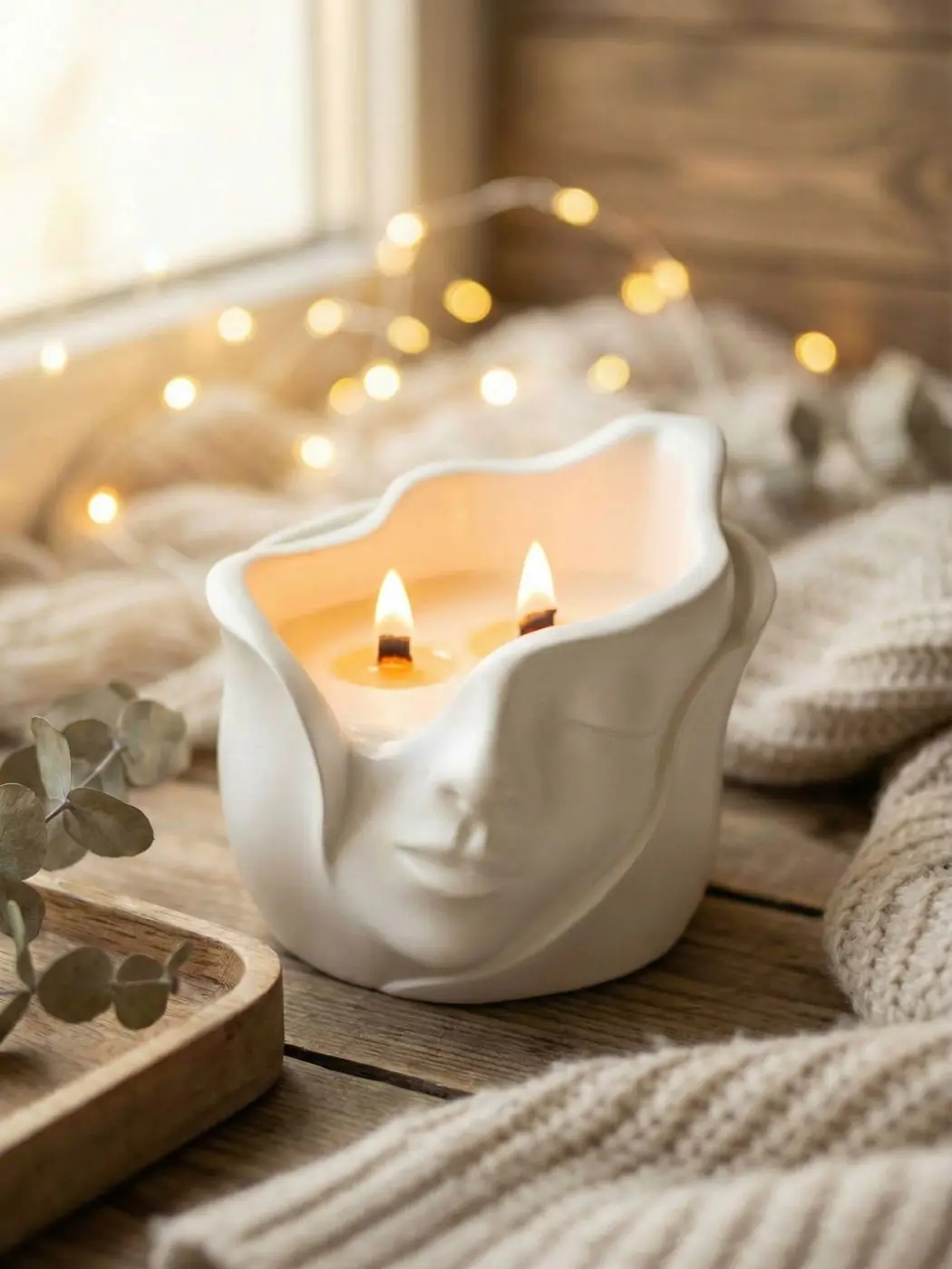 Kvapnioji žvakė „Flora“, gipsinė figūrėlė (110g) Kvapnioji žvakė „Flora“, gipsinė figūrėlė (110g)