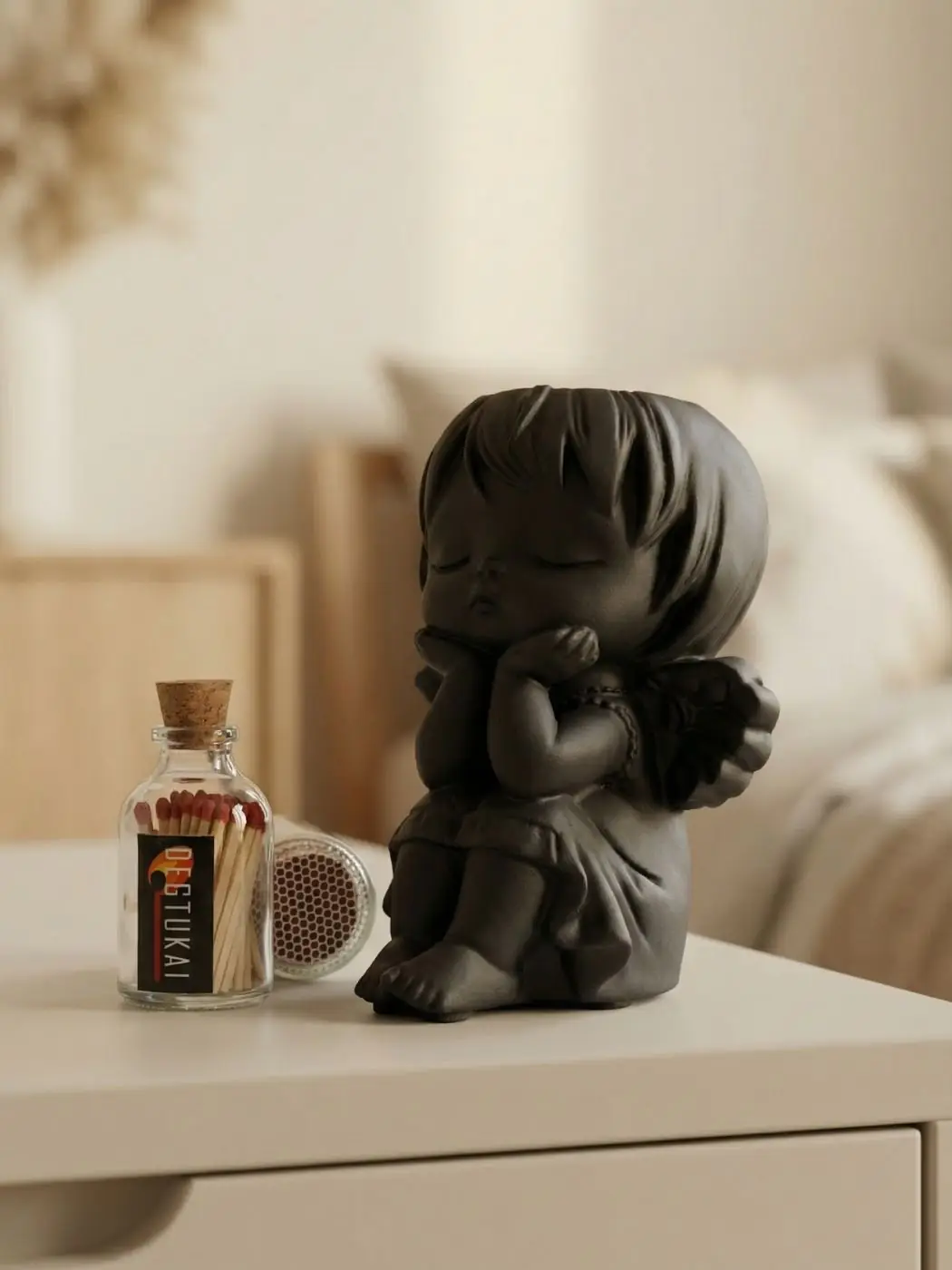 Kvapnioji žvakė „Angeliukas“, gipsinė figūrėlė (80g) Kvapnioji žvakė „Angeliukas“, gipsinė figūrėlė (80g)