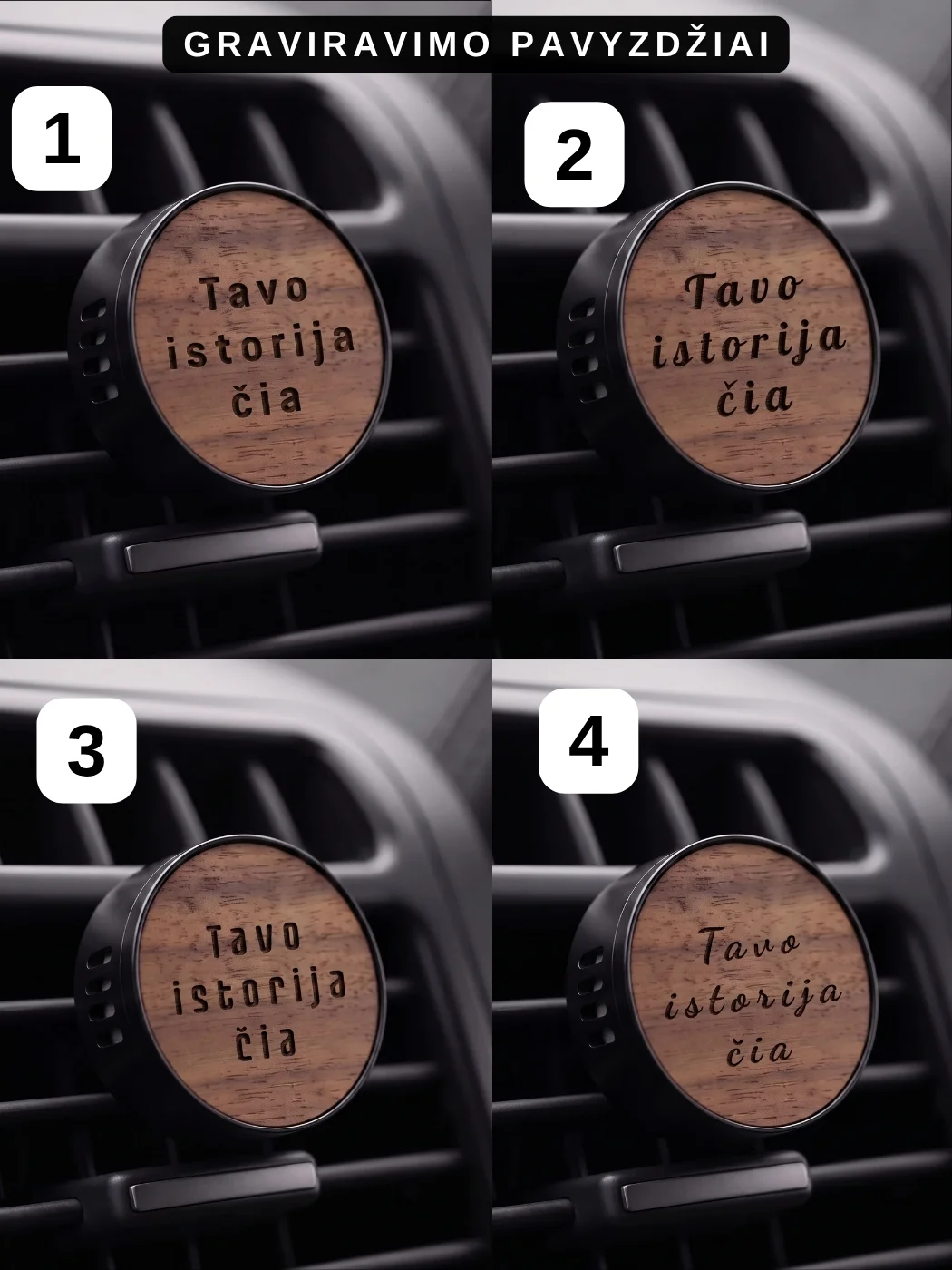 Personalizuotas apvalus juodas metalinis automobilio kvapas į groteles su jūsų tekstu (Kopija) Personalizuotas apvalus juodas metalinis automobilio kvapas į groteles su jūsų tekstu (Kopija)